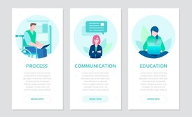 远程教育学习APP软件闪屏插画