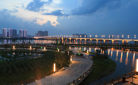 河东湿地公园夜景