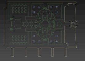 园林地形勾画平面