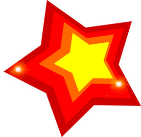 分层彩色星星