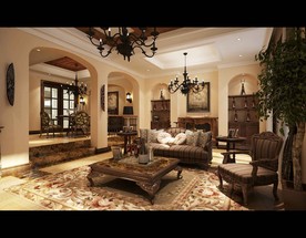 室内模型 欧式客厅 客厅 欧式