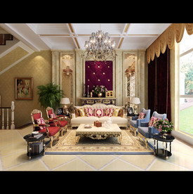 室内模型 欧式客厅 客厅 欧式