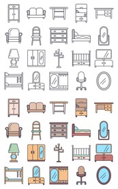 矢量家具图标