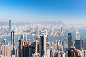 蓝天下的城市风景