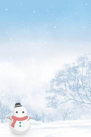 冬季风景海报背景图