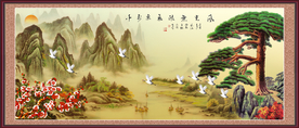 风光无限气象万千山水画
