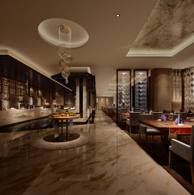 餐厅模型 工装模型 酒店 餐饮