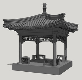 中式古典凉亭