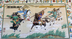 三英战吕布陶瓷画