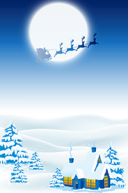 圣诞卡通雪背景图