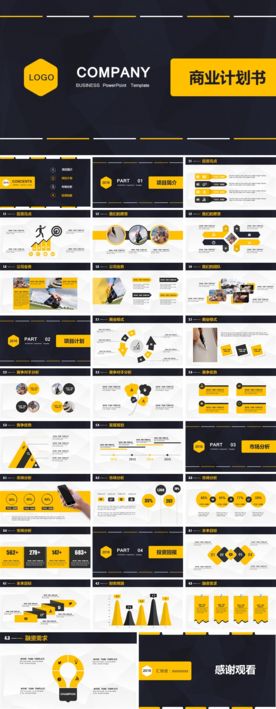 商业计划书工作报告ppt模板