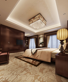 室内模型 酒店客房 卧室模型