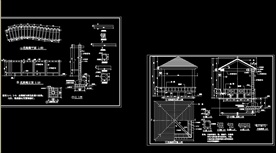 亭子廊子建筑结构详图CAD