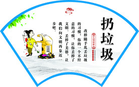 校园公益广告 扔垃圾扇形图