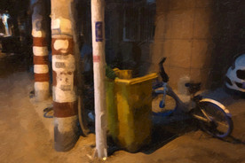 夜景油画
