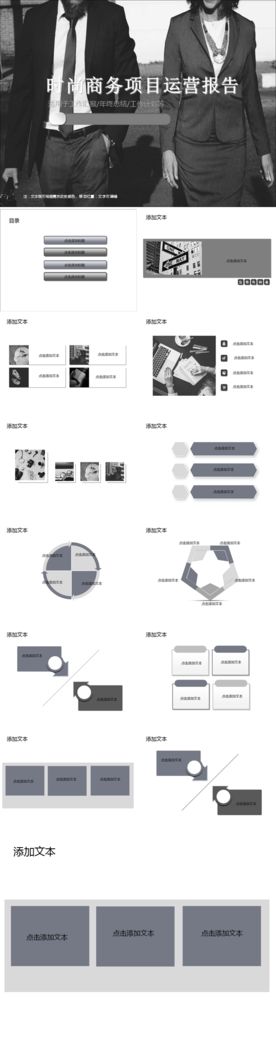 黑色时尚商务项目运营报告