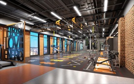 健身馆瑜伽馆3D渲染模型