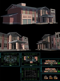 别墅自建房cad套图