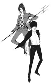动漫家庭教师黑白漫画同人插画