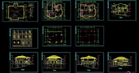 CAD自建房施工图别墅施工图