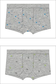 几何图案树叶男士内裤CDR矢量