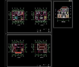 CAD自建房施工图别墅施工图