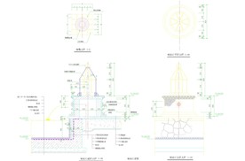CAD公园绿化 桥路 道路绿化