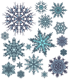 精致细腻雪花矢量素材