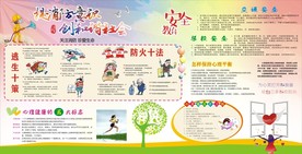 学校板报 消防 安全 心理健康