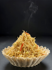 黄豆芽炒烙馍