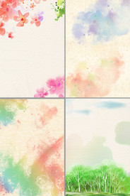 水彩清新淡雅背景