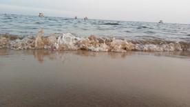 北戴河旅游风景大海沙滩海浪