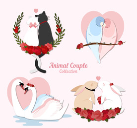 创意质感动物情侣