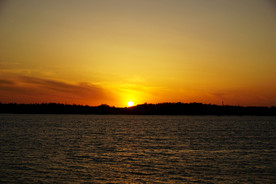 沈阳丁香湖 黄昏 夕阳