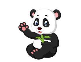 可爱卡通熊猫