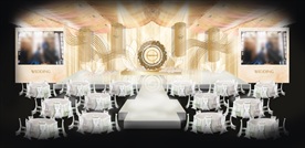 高清矢量香槟金色婚礼