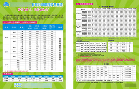 收费表