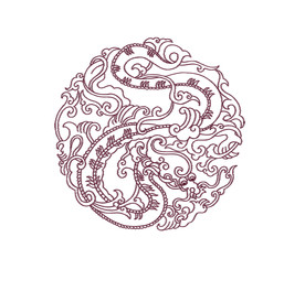 龙纹 底花纹 底纹 生肖 图藤