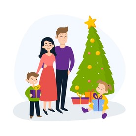 圣诞节一家人
