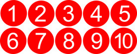 1-10数字 桌贴 标数