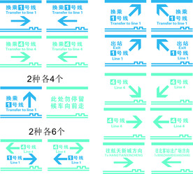 地铁换乘指引图索引图