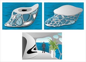 手绘浮动房原创设计