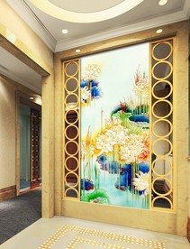 仿彩荷花玄关