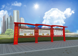 公交站台 告示栏 广告栏 岗亭