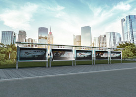 公交站台 告示栏 广告栏 岗亭