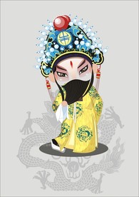 手绘京剧人物