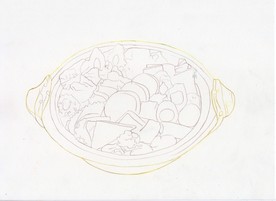 手绘彩铅美食-关东煮1