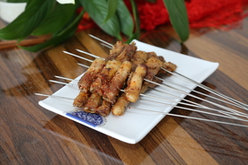 五花肉卷金针蘑