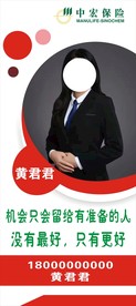 保险个人简介展架