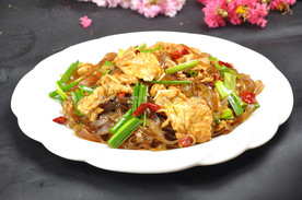 土粉条炒笨鸡蛋